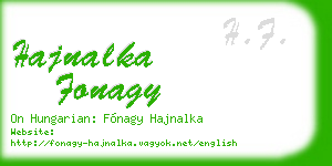 hajnalka fonagy business card